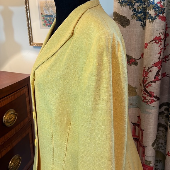 Carlisle Yellow Silk Jacket Size 14 - Picture 3 of 6